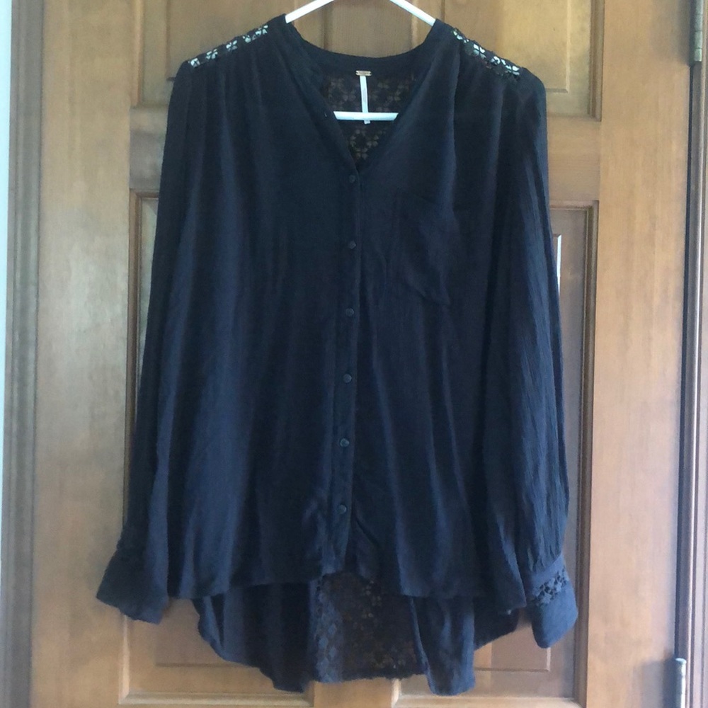 Free People long sleeve blouse XS with open back